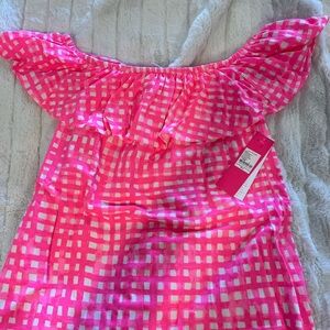 Lilly Pulitzer Pink/white woman’s La Fortuna Top. NWT SZ Small